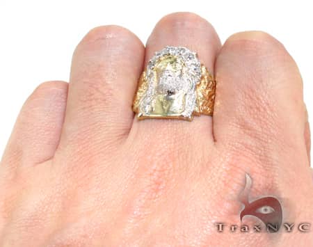 Men's 14K Yellow Gold Jesus Head Ring Size 11 Circa 1970 - Colonial Trading  Company