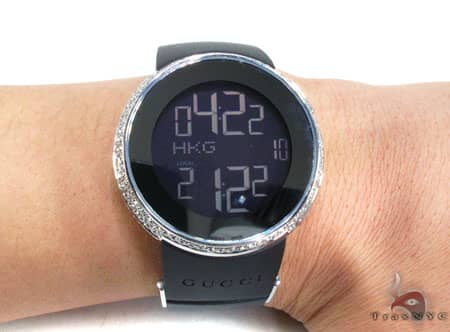GUCCI デジタル腕時計 Fully Iced Digital Gucci Watch 12534: buy online in NYC
