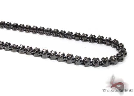 30 Carat Black Diamond One 1 Row Men's Designer Chain Hip Hop Necklace  Certified | eBay