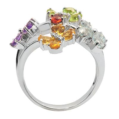 Bueti - Round: Three-Stone Pear Cut Gemstone Ring | Ken & Dana Design