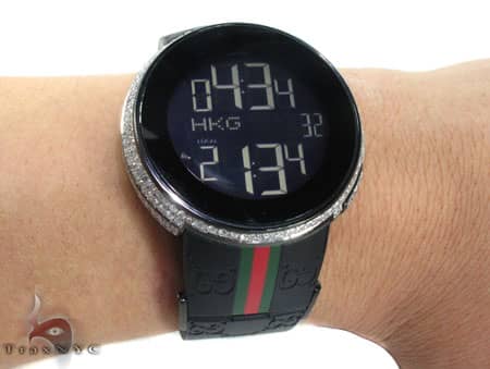 Fully Iced Digital Black Super Gucci Watch 16851