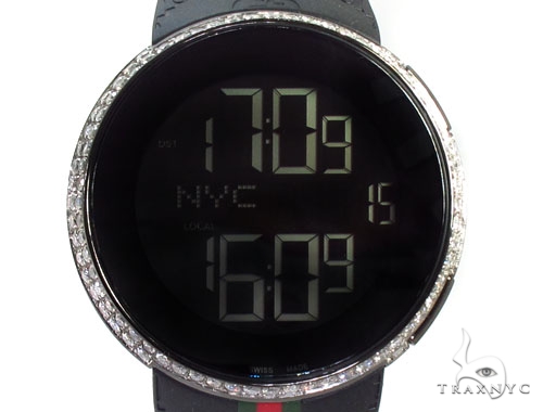 Diamond Half Iced Digital Gucci Watch 17022: buy online in