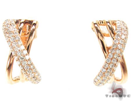 Rose gold twist earrings 2025