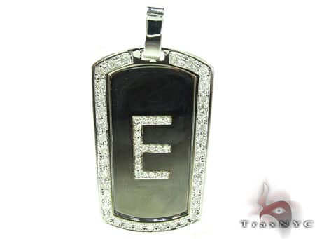 E Initial Dog Tag Pendant 18912: buy online in NYC. Best price at ...