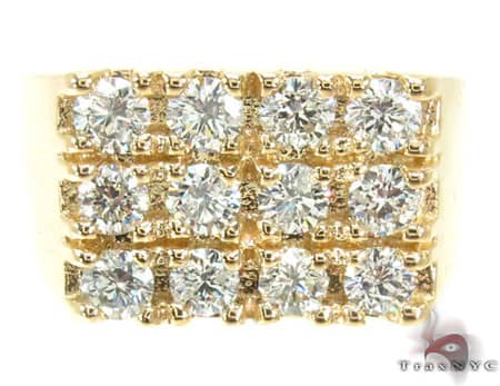 Men's Eternity Diamond Wedding Ring 9mm Comfort Fit 18K Gold Size 12