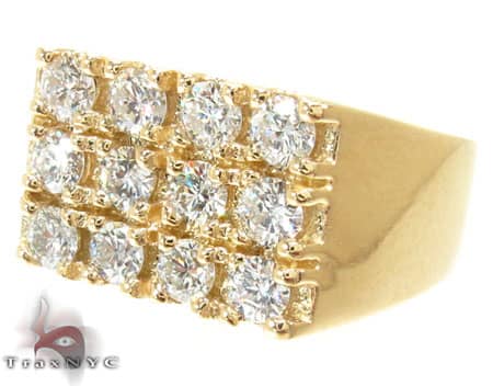 専用　G イニシャル　リング 12号 Mens Bold 12 Stone Gold Pinky Ring 19023: buy online in NYC