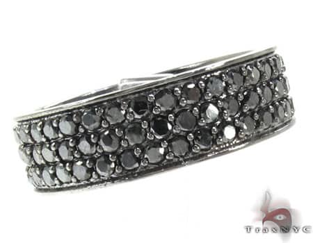 Row Black Diamond Ring 19535: buy online in Best price at