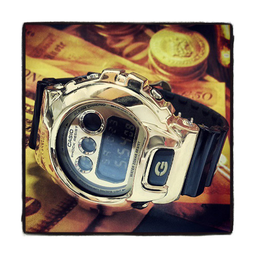 Gold Plated Casio G Shock With Silver Case 21721 buy online in