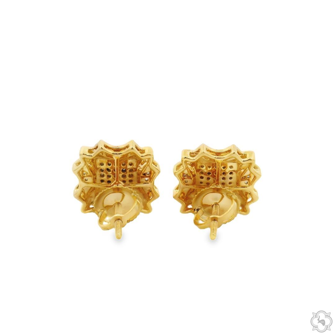 10K Gold Round Cut Prong Diamond Earrings 23391: buy online in NYC