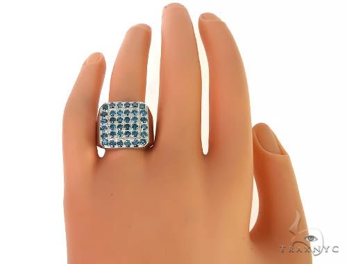 Buy Venice Blue Diamond Cluster Ring in Platinum Over Sterling Silver (Size  6.0) 2.00 ctw at ShopLC.