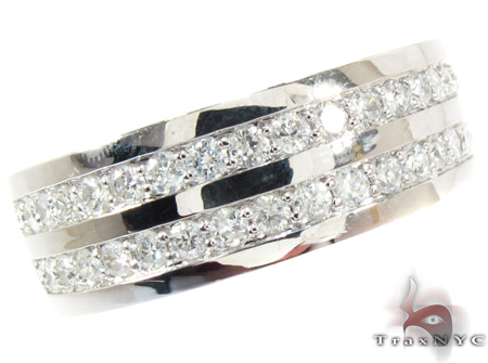 Row White Gold Round Cut Prong Diamond Wedding Ring 25181: buy