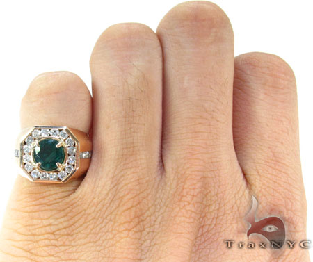 Men's Emerald Pinky Ring 1.72 ct. - 18K Yellow Gold