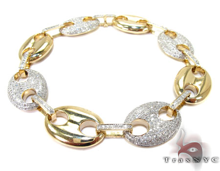 Diamond gucci hot sale link bracelet