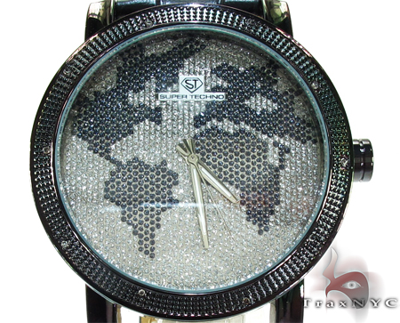 Super techno diamond discount watch