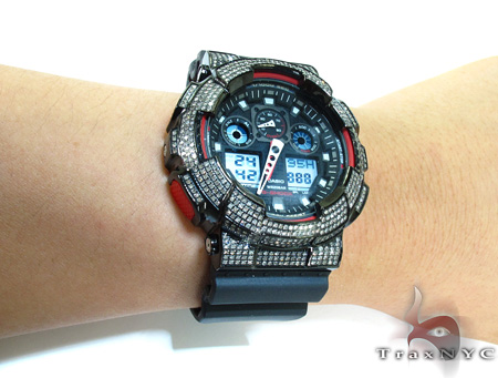 G-shock Diamond Case with Analog-Digital Black Dial Sports Watch GA100-1A4  26757