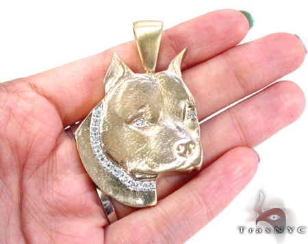 Gold pitbull outlet necklace