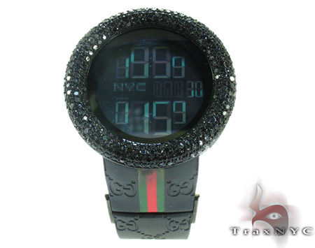 Black diamond best sale gucci watch