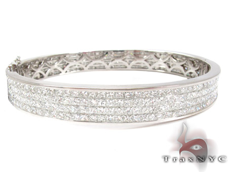 【heres】ICE BANGLE101 Full Ice Invisible Diamond Bangle Bracelet 26873: buy online