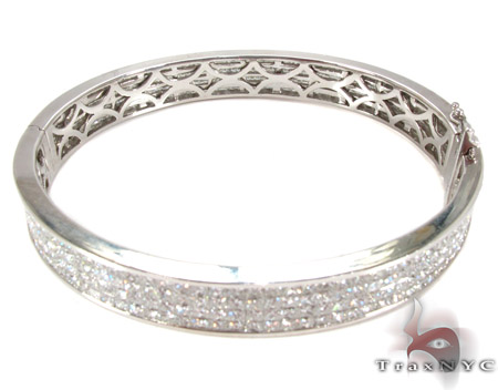Full Ice Invisible Diamond Bangle Bracelet 26873: buy online