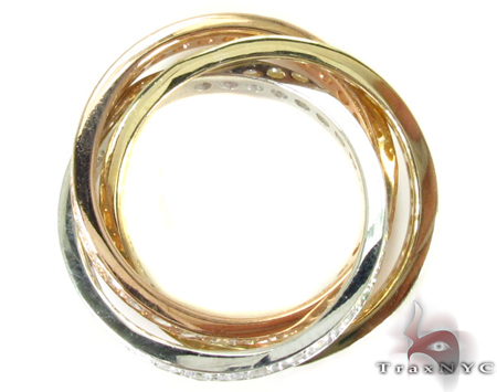 18K gold Overlay リング Moissanite 14k Yellow Gold Over Sterling Silver Band Ring