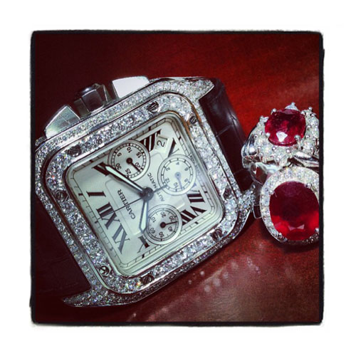 Cartier Santos 100 Diamond Watch 27914 buy online in NYC. Best