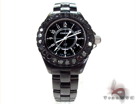 Chanel j12 black outlet diamond watch price