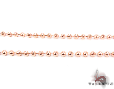 14K Rose Gold Beads Chain 20 Inches 3mm 32167