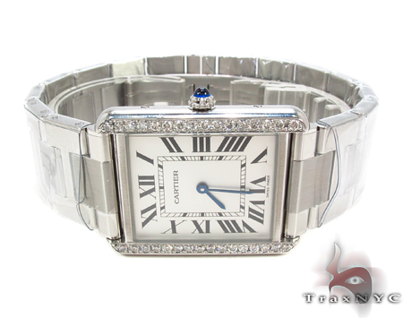 Cartier Tank Solo Diamond Steel Watch 32214