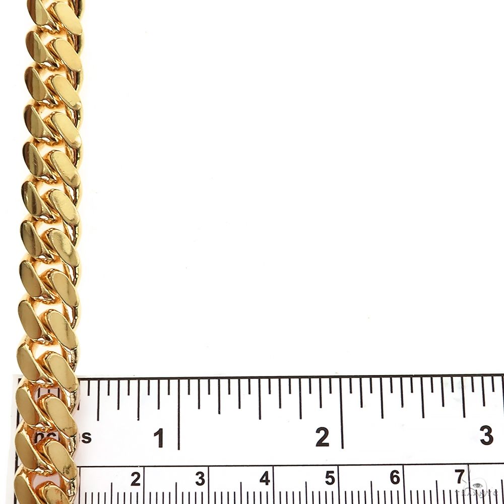 【60cm】【10mm】【18K刻印あり】【Miami Cuban】 10mm 18Kt Gold IP Miami Cuban Chain Necklace with CNC Precis