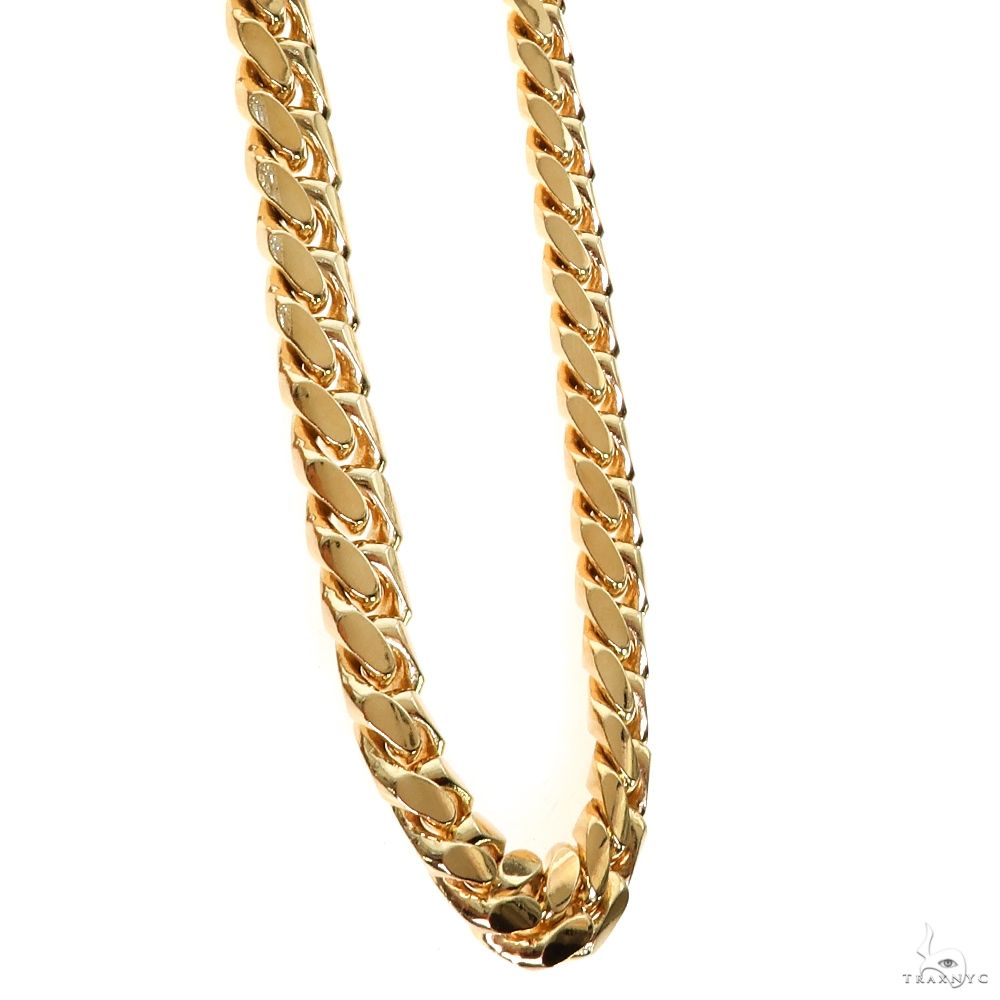 Brand New Mens 14K Stamp popular Gold Plated 10mm(24 inch) Cuban Linked Chain Necklace