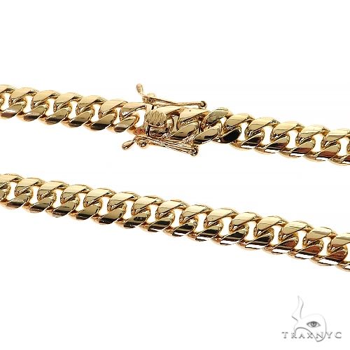 10k Yellow Gold Solid Miami Cuban Link Chain 30 Inches 8mm
