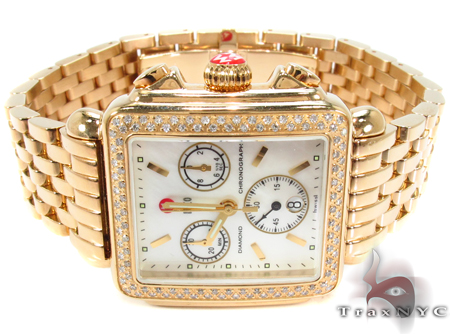 Michele Deco Diamond Gold Tone Watch MWW06A000094 32597: buy  