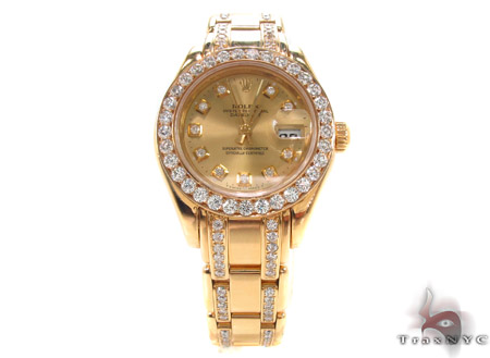 Rolex ladies shop pearlmaster yellow gold