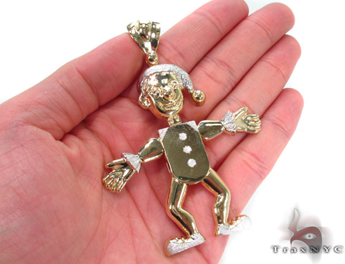 CZ 10K Gold Pinocchio Pendant 34001