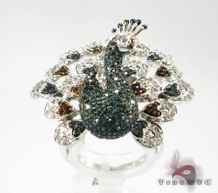 Exaggerated Flower Design Wedding Engagement Open Ring – shine of diamond