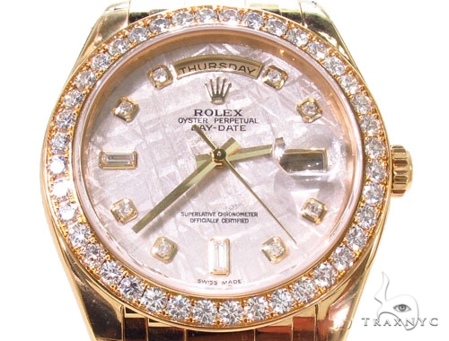 Diamond Rolex Day Date Masterpiece 18K Gold Watch 36603 buy online in NYC. Best price at TRAXNYC