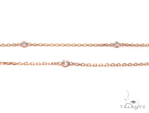 Rose Gold Yard Bezel Diamond Necklace 36732: buy online in NYC