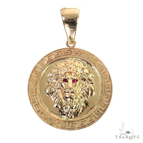 14K Yellow Gold Lion Pendant 36994