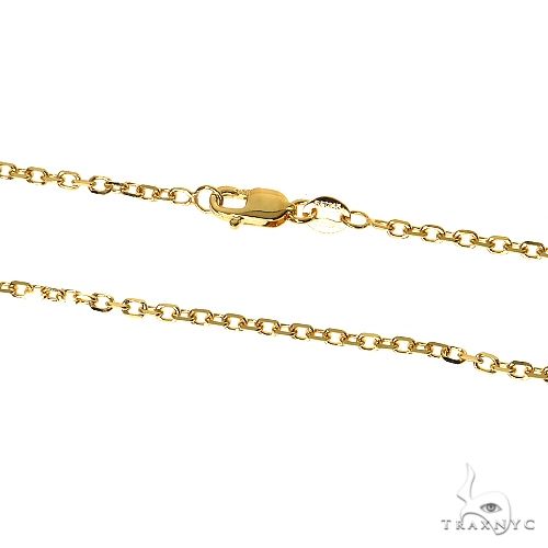 14K Solid Gold Diamond Cut Cable Link Unfinished Chain, Solid 14K Yellow Gold Diamond Cut sale Oval Cable Link Chain, Real Gold Chain, 040RQ1T5