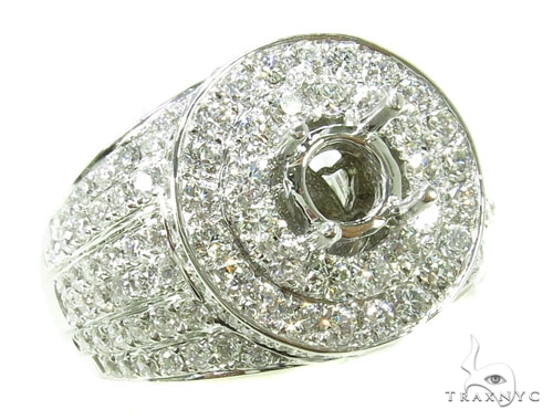 Semi Mount Leafy diamond Engagement Ring In 14K Black Gold | Fascinating  Diamonds