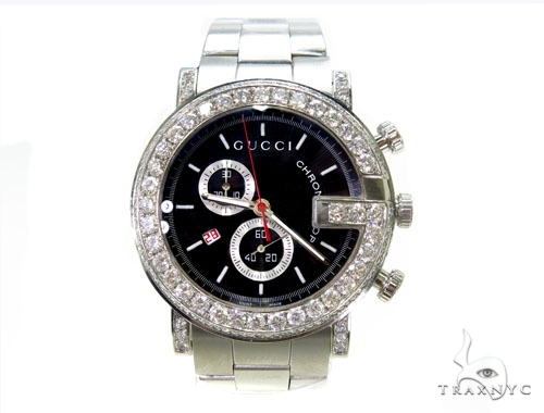 Gucci watch diamonds clearance mens