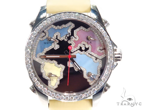 JACOB Co Five Time Zone Diamond Watch JCM122 41011 buy online