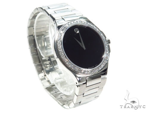 Diamond sale bezel movado