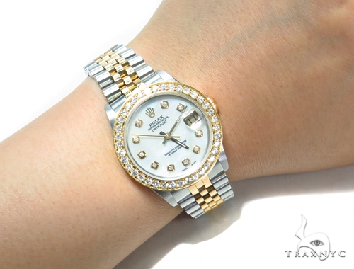 Pave Diamond Datejust Rolex Watch 41588