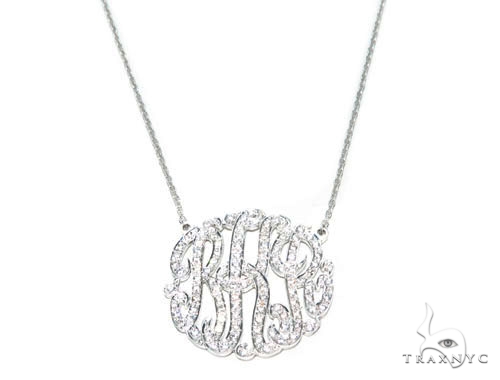 Monogram Sterling Silver Necklace 41654 Sterling Silver Necklaces 1 gallery 3ebbbd0c5c