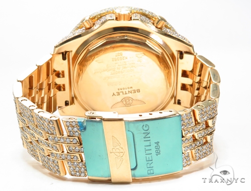 Breitling Bentley Fully Iced 18K Gold Diamond Watch 42924