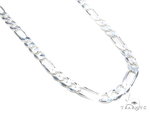 Figaro Silver Chain 30 Inches 7mm 43107
