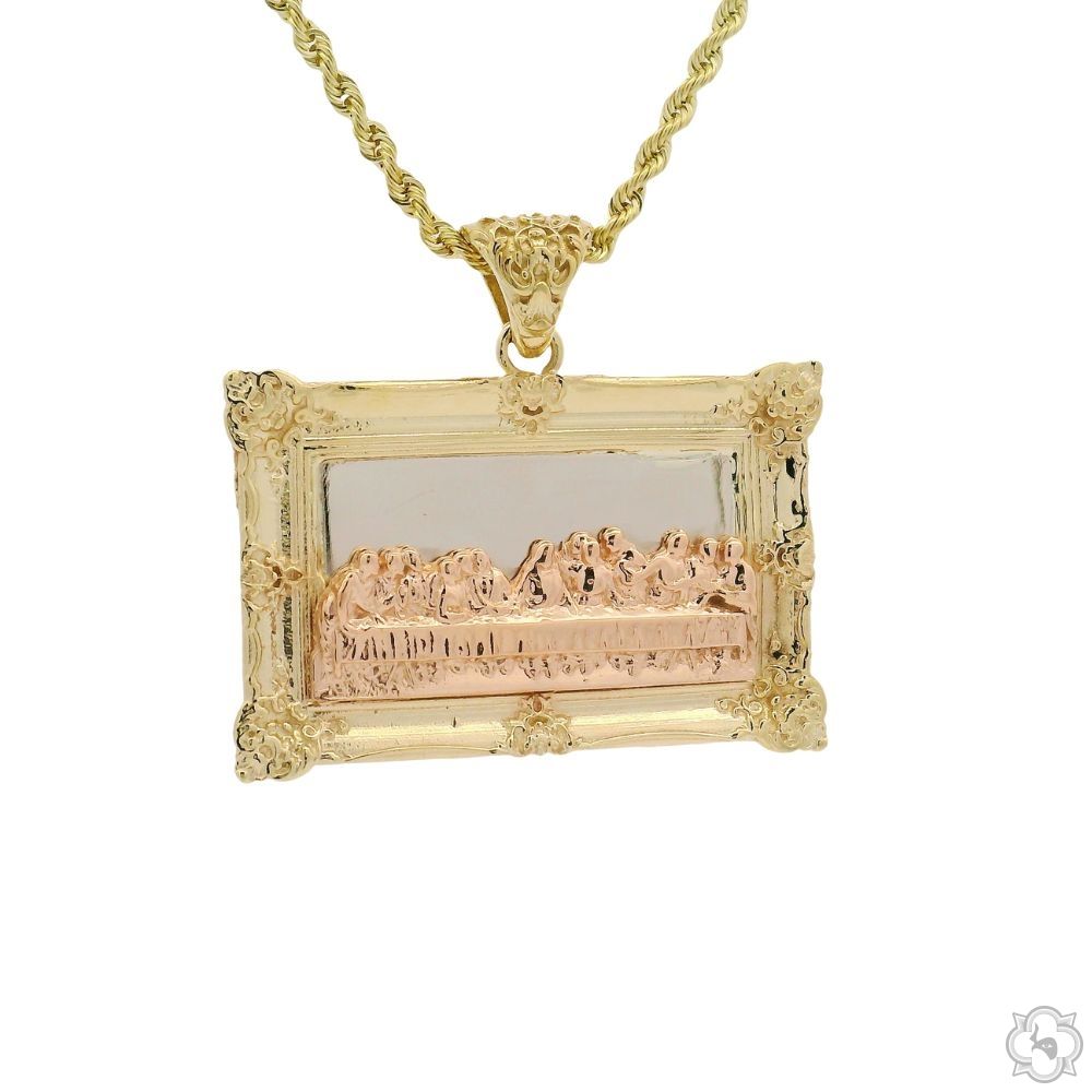 10K Gold Last Supper Pendant Set 44367: buy online in Best