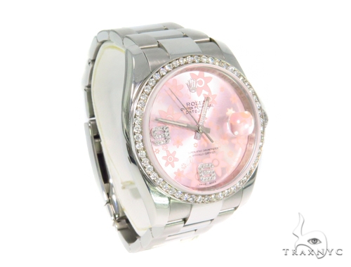 Rolex pink outlet flower face