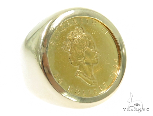 Queen Elizabeth Gold Coin Ring 45398: buy online in NYC